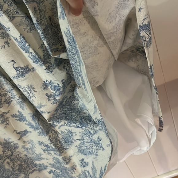 Cute Cottagecore Fit and Flare Toile de Jouy Blue & Ivory Dress Sz 6 - Picture 6 of 8